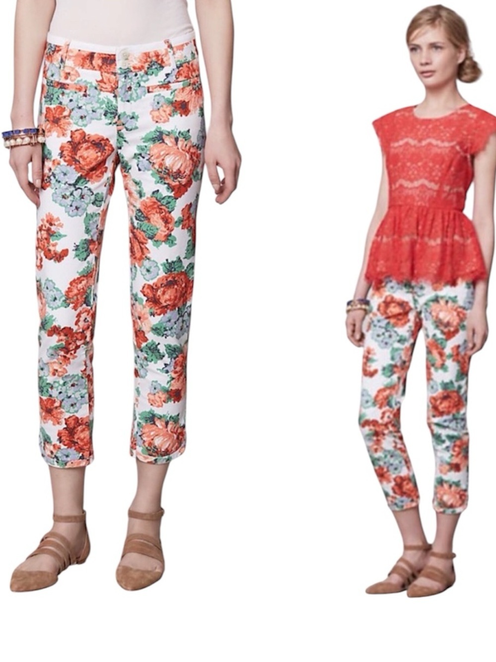 Anthropologie Cartonnier Charlie Floral Pants